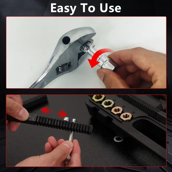 49Pcs Thread Chaser Set Thread Restorer Kit Thread Chaser Repair Tool Kit Includes 24 Rethreading Dies 22 Rethreading Taps - Image 5